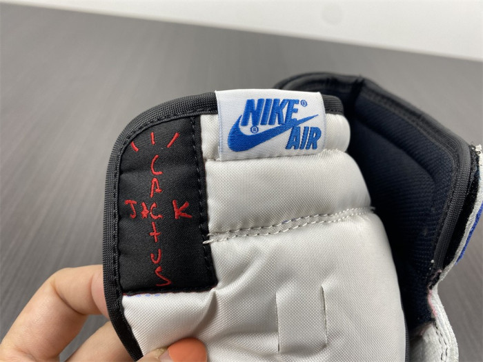 Air Jordan 1 Travis Scott Blank Black Barb True Cap Leather DH3227-105