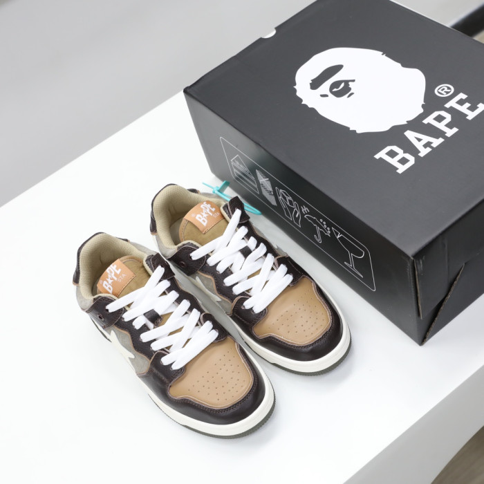 A Bathing Ape SK8 Sta Brown Ivory BA001FWH801013_BEI_A